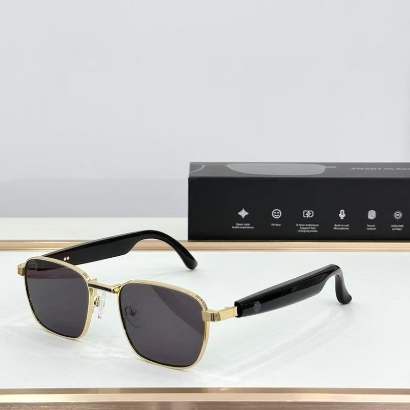 Black Technology Modern Hy-C8 Wireless Bluetooth Headset Real-Time Translation Ai Smart Glasses Multi-Language Simultaneous Translation - Image 1